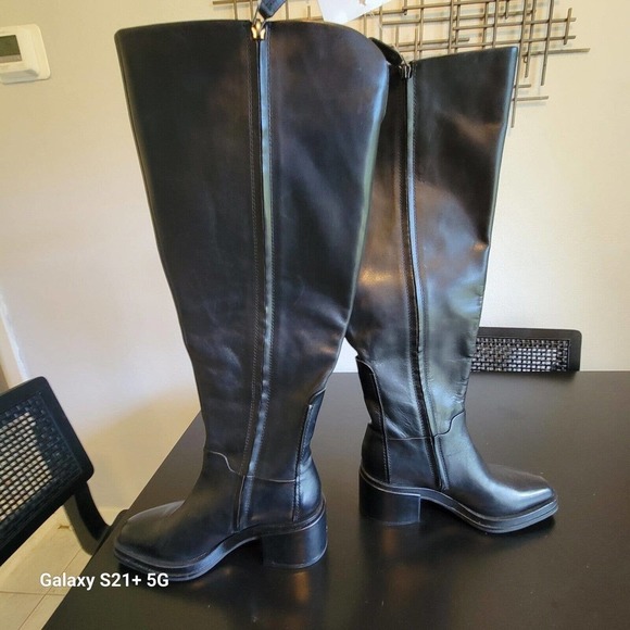 Franco Sarto Black Knee High Boots - Wide Calf - Picture 2 of 16